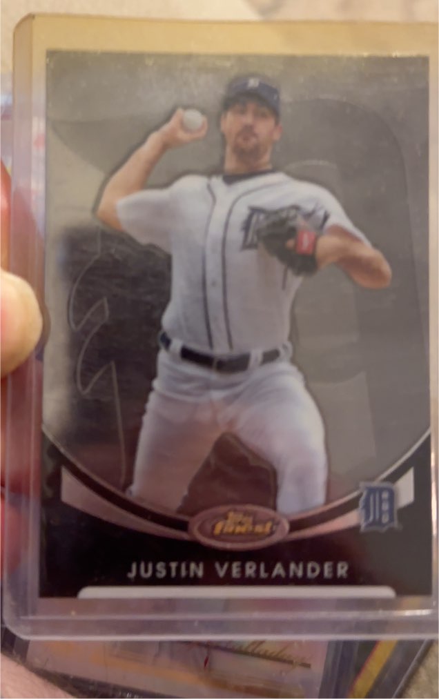 2012 Topps Finest Justin Verlander — front