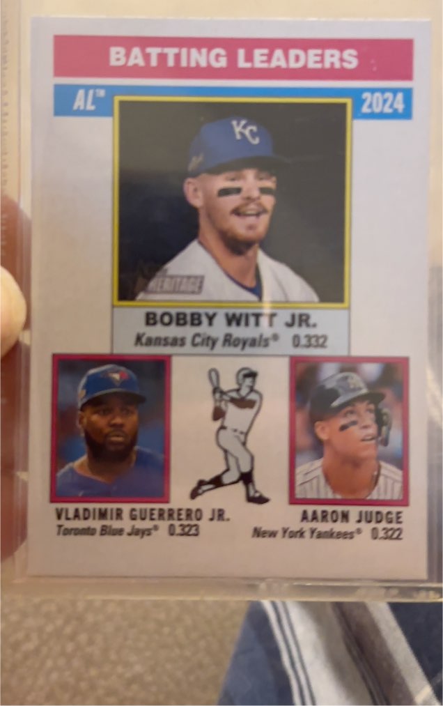 2024 Topps Heritage #192 Bobby Witt Jr. — front