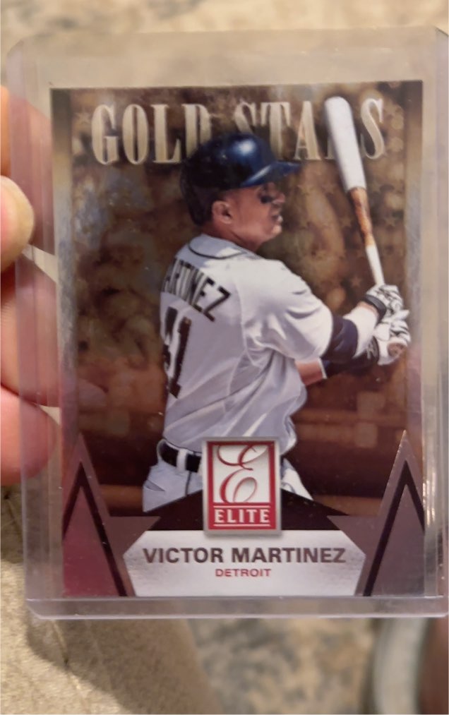 2015 Panini Elite Gold Stars #7 Victor Martinez — front