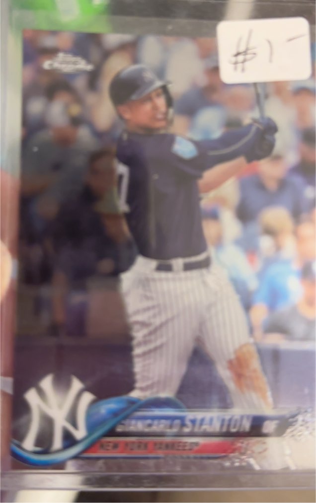 2018 Topps Chrome #186 Giancarlo Stanton — front