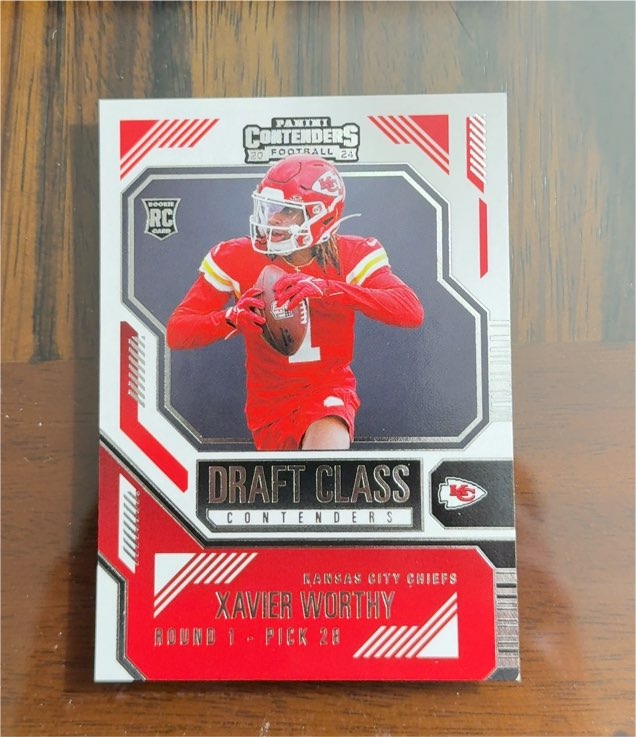 2024 Panini Contenders #6 Xavier Worthy Rookie RC Draft Class Kansas City Chiefs — front