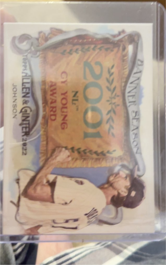 2022 Topps Allen & Ginter #BS-24 Randy Johnson Banner Seasons — front