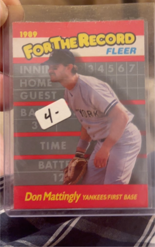 1989 Fleer For The Record #6 Don Mattingly — front