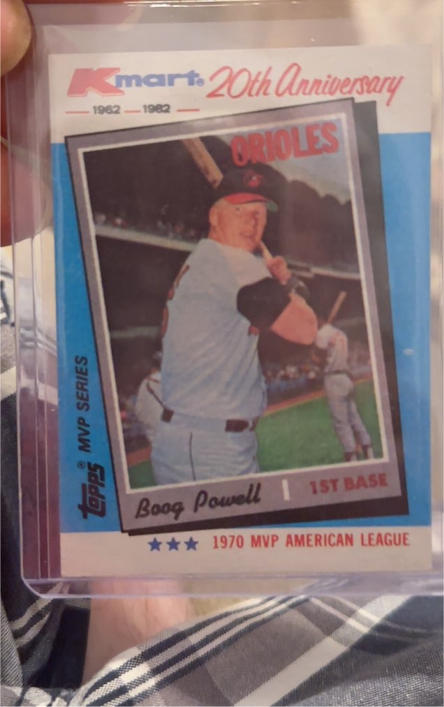 1982 Topps Kmart 20th Anniversary #17 Boog Powell — front