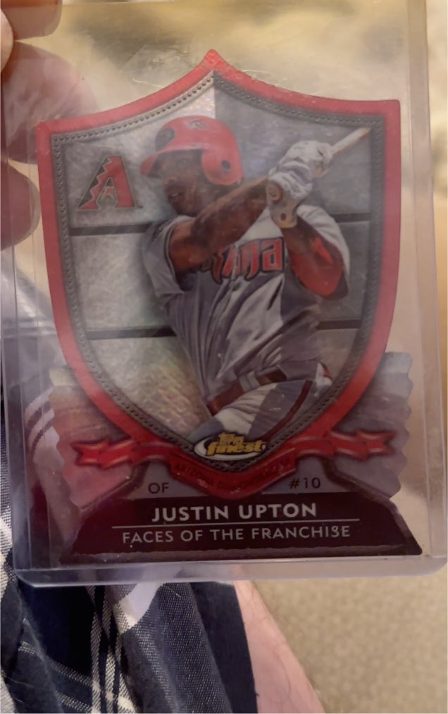 2012 Topps Finest Faces of the Franchise Die-Cut #10 Justin Upton — front