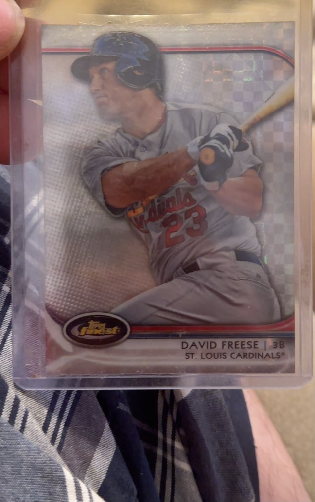 2012 Topps Finest #23 David Freese — front
