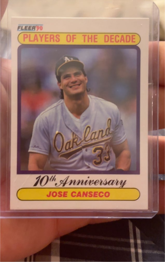 1990 Fleer #629 Jose Canseco — front