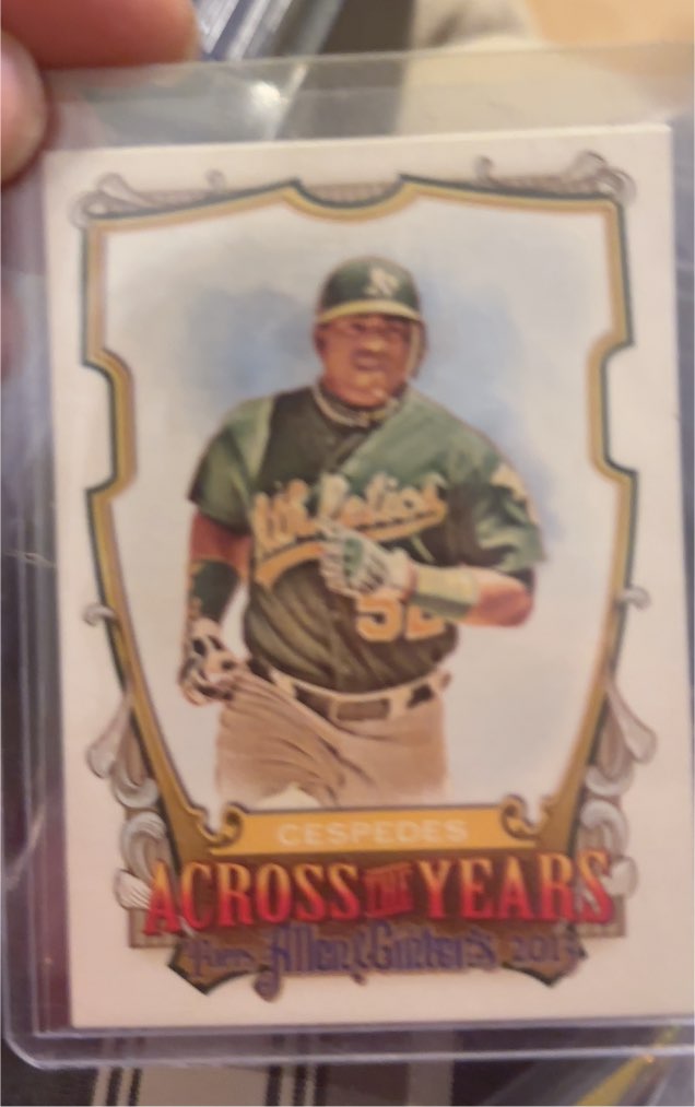 2013 Topps Allen & Ginter Across the Years #ATY-YC Yoenis Cespedes — front