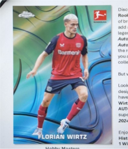 2024 Topps Chrome Bundesliga Florian Wirtz — front
