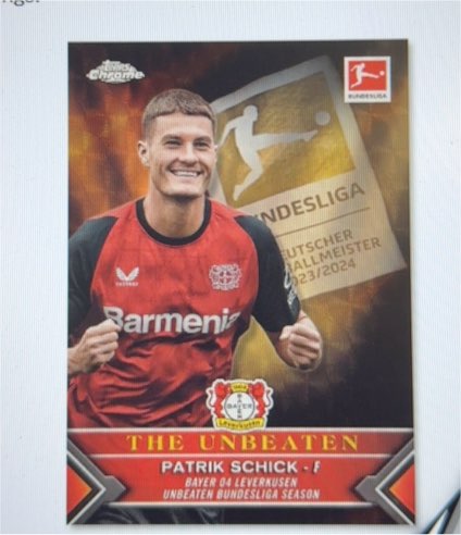 2023 Topps Chrome Bundesliga The Unbeaten Patrik Schick — front