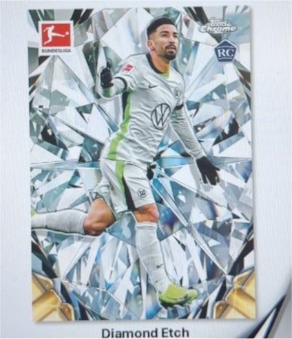 2021 Topps Chrome Bundesliga #Wout Weghorst Diamond Etch Rookie Card — front