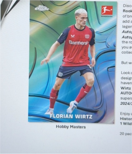 2023 Topps Chrome Bundesliga Florian Wirtz — front