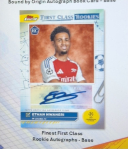 2023-24 Topps Finest UEFA First Class Rookies #FR-12 Ethan Nwaneri — front