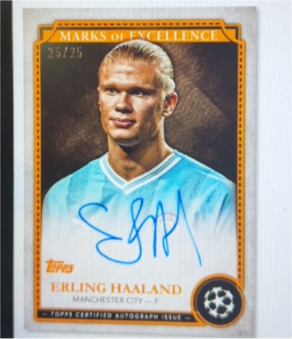 2023 Topps Marks of Excellence #25 Erling Haaland — front