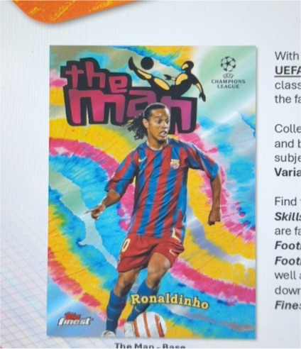 2023-24 Topps Finest UEFA Club Competitions Prized Footballers #PF12 Ronaldinho — front