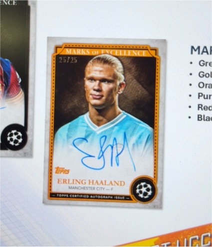 2023 Topps Marks of Excellence #257 Erling Haaland — front