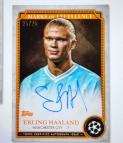 2023 Topps Marks of Excellence #25 Erling Haaland — front