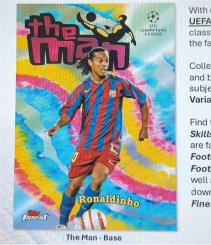 2022-23 Topps Finest UEFA The Man Ronaldinho — front