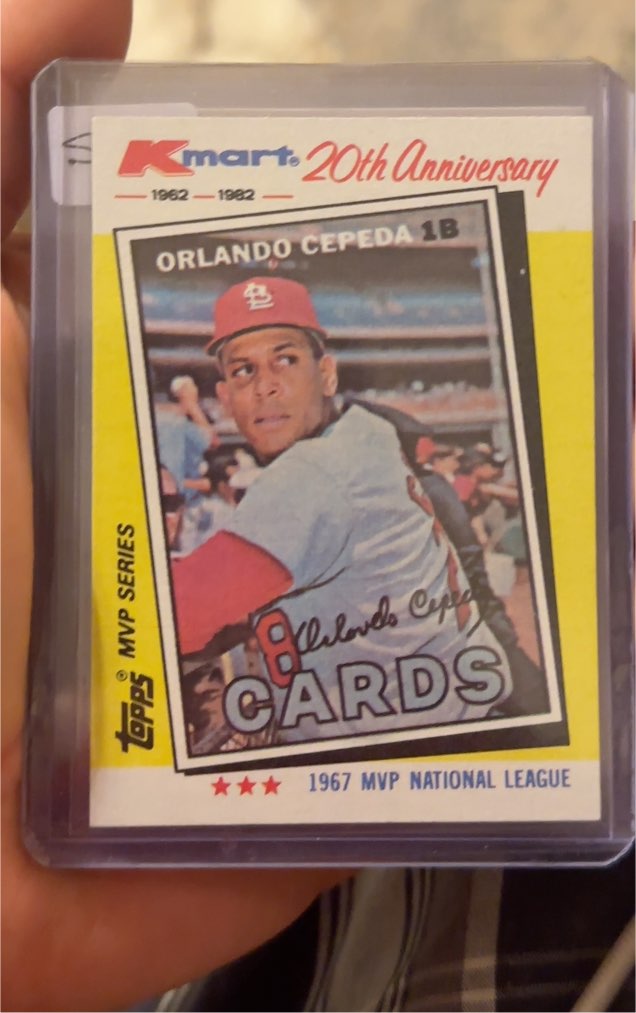 1982 Topps Kmart 20th Anniversary #12 Orlando Cepeda — front
