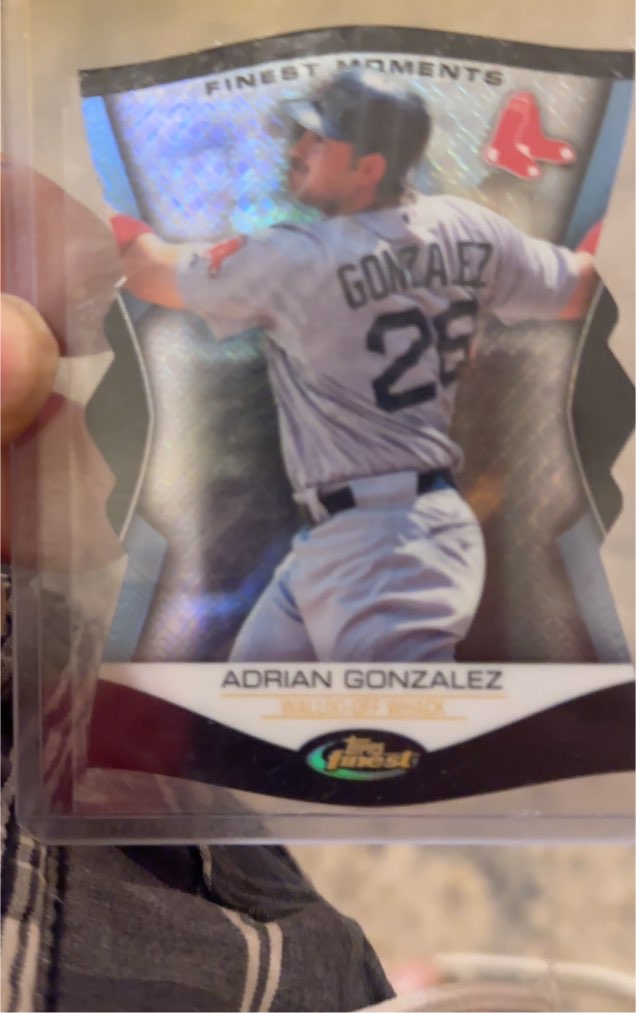 2012 Topps Finest Moments #Adrian Gonzalez — front
