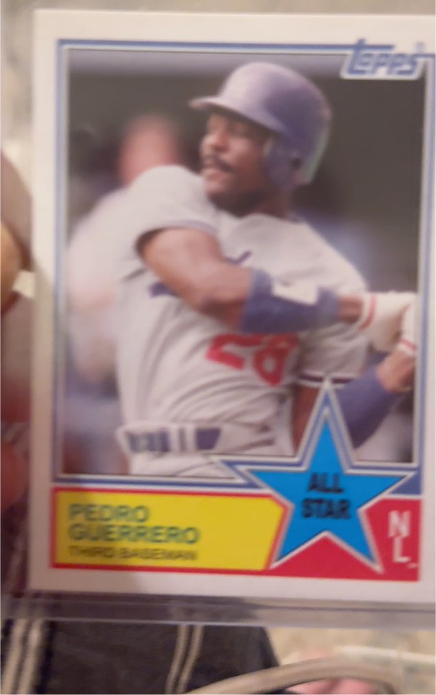 1983 Topps All Star Pedro Guerrero Third Baseman — front