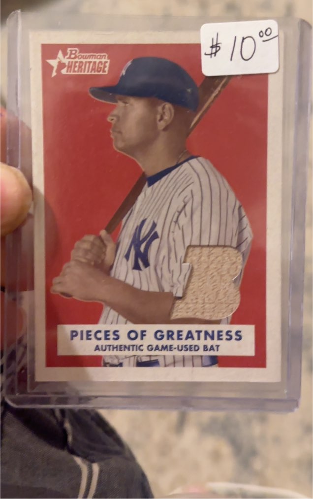 2006 Bowman Heritage Pieces of Greatness #PG-AR Alex Rodriguez — front