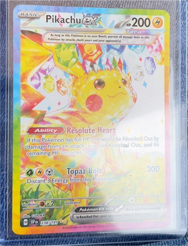 2024 Pokémon Surging Sparks #238 Pikachu ex — front
