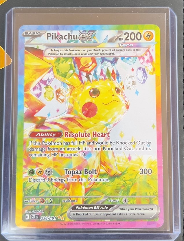 2024 Pokémon #238 Pikachu EX Surging Sparks Special Illustration Rare — front