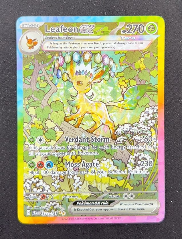Leafeon ex 144/131 Prismatic Evolutions — front