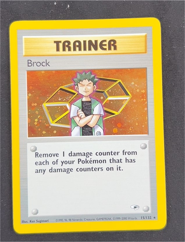 2000 Pokémon Gym Heroes #15 Brock — front