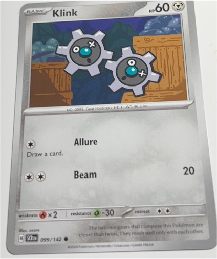 2023 Pokémon Stellar Crown #099 Klink — front