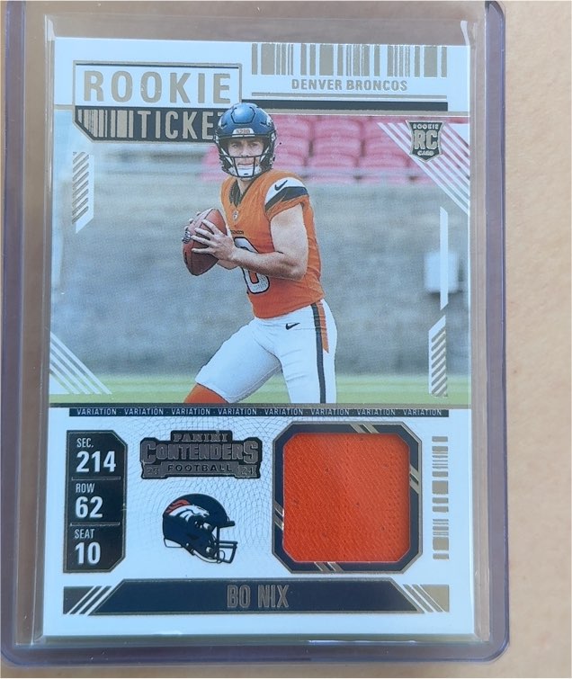 2024 Panini Contenders Rookie Ticket #RTS-BNX Bo Nix — front