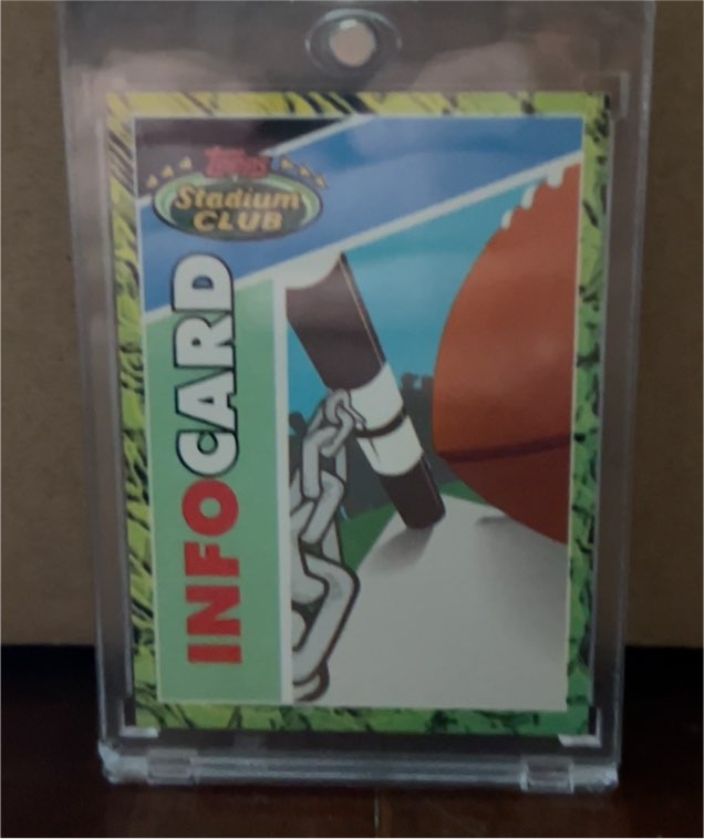 1993 Topps Stadium Club Info Card — front