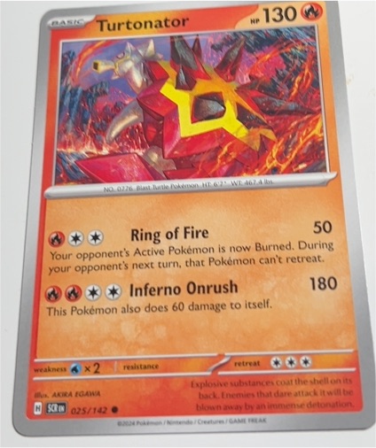 2024 Pokémon SV07: Stellar Crown #025 Turtonator — front