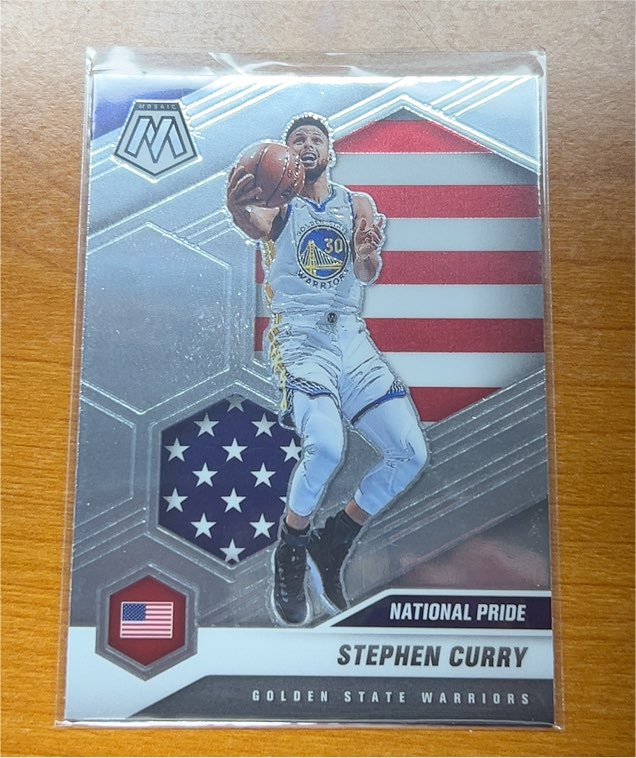 2020-21 Panini Mosaic #249 Stephen Curry National Pride — front