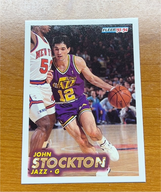 1993-94 Fleer #212 John Stockton — front