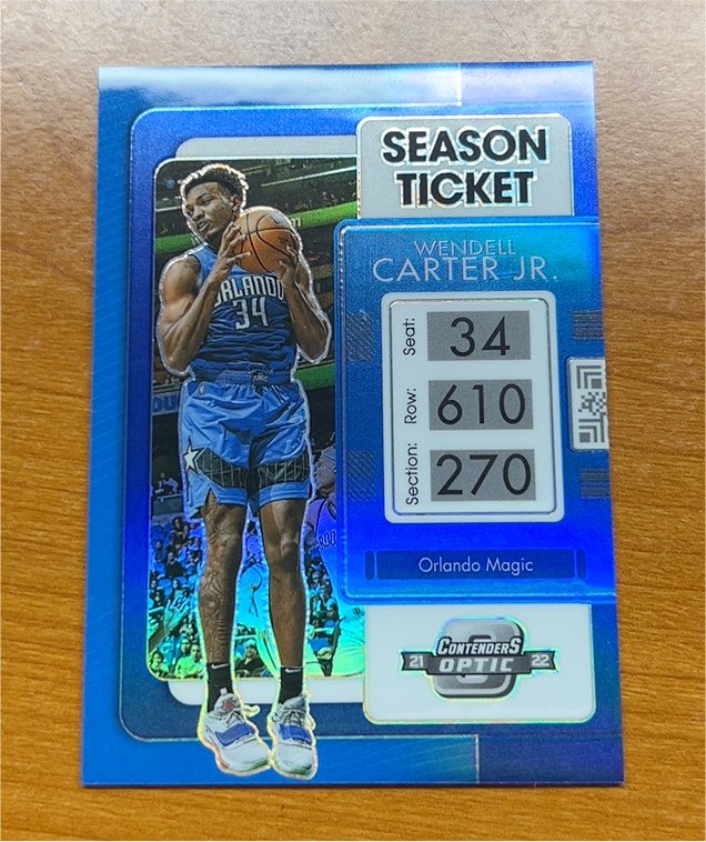 2021-22 Panini Contenders Optic Season Ticket #66 Wendell Carter Jr. — front