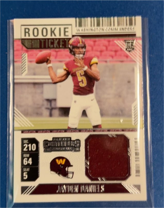 2024 Panini Contenders Rookie Ticket Patch #RTS-JDS Jayden Daniels — front