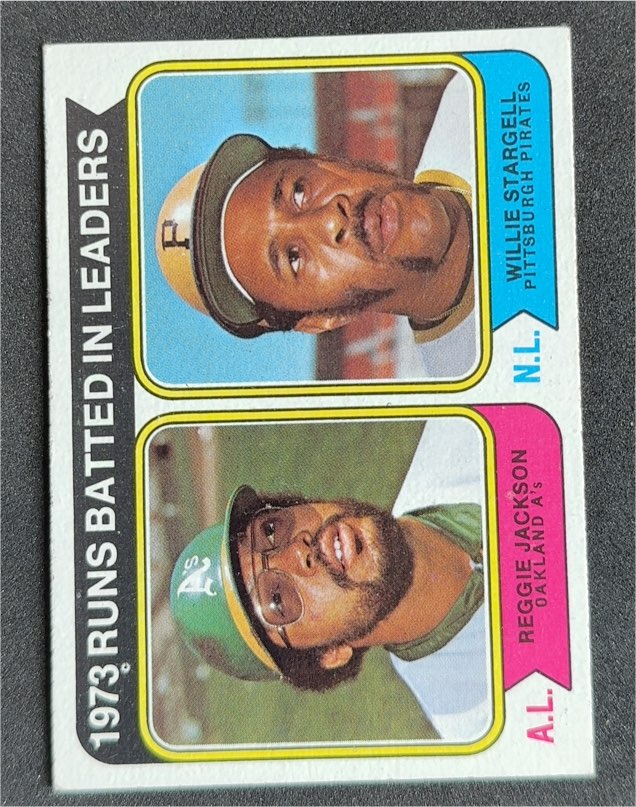 1974 Topps #203 Reggie Jackson/Willie Stargell — front