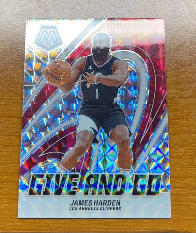 2023-24 Panini Mosaic #15 James Harden Give and Go — front