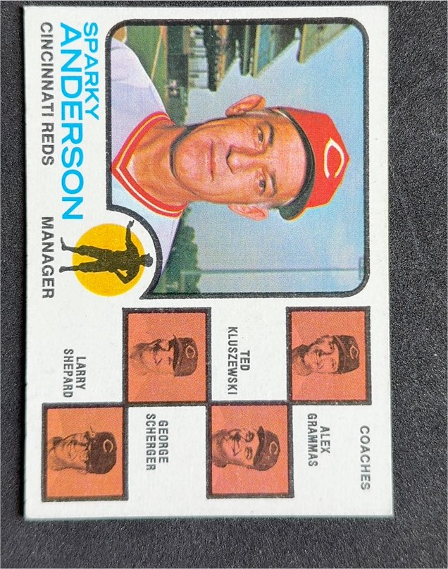 1973 Topps #296 Sparky Anderson — front