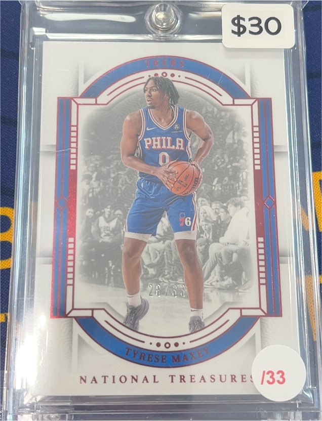 2023-24 Panini National Treasures #35 Tyrese Maxey — front