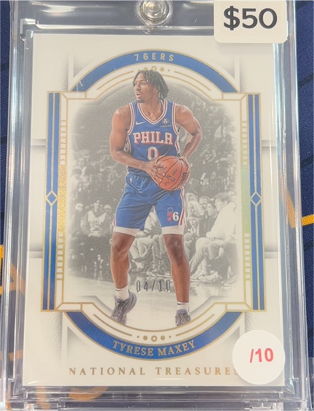 2023-24 Panini National Treasures #35 Tyrese Maxey — front