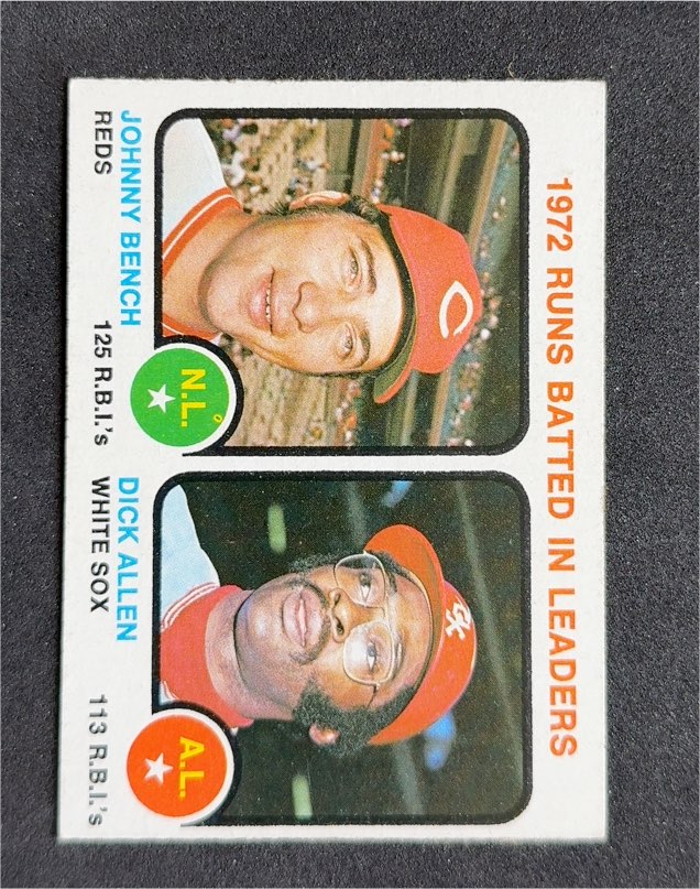 1973 Topps #63 Johnny Bench / Dick Allen — front