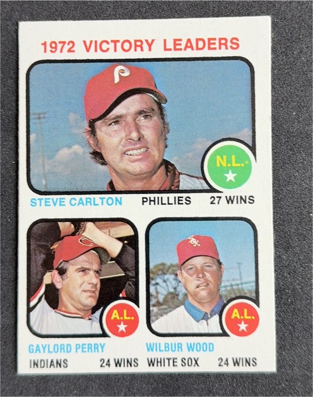 1973 Topps #66 1972 Victory Leaders Steve Carlton — front