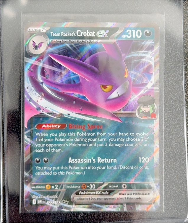 2025 Pokémon TCG Destined Rivals #122 Team Rocket's Crobat ex — front