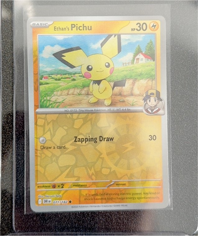 2025 Pokémon TCG #071 Ethan's Pichu — front