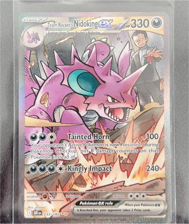 2025 Pokémon Team Rocket's Nidoking ex SAR #126 — front