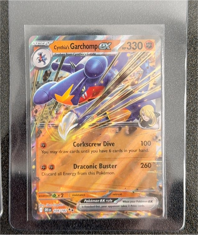 2022 Pokémon TCG Sv10: Destined Rivals #104 Cynthia's Garchomp ex — front