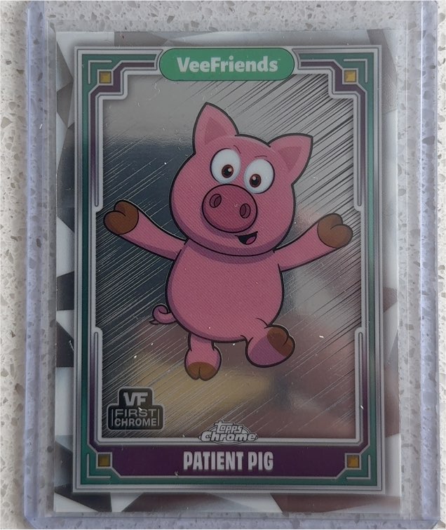 2025 Topps Chrome VeeFriends #12 Patient Pig — front